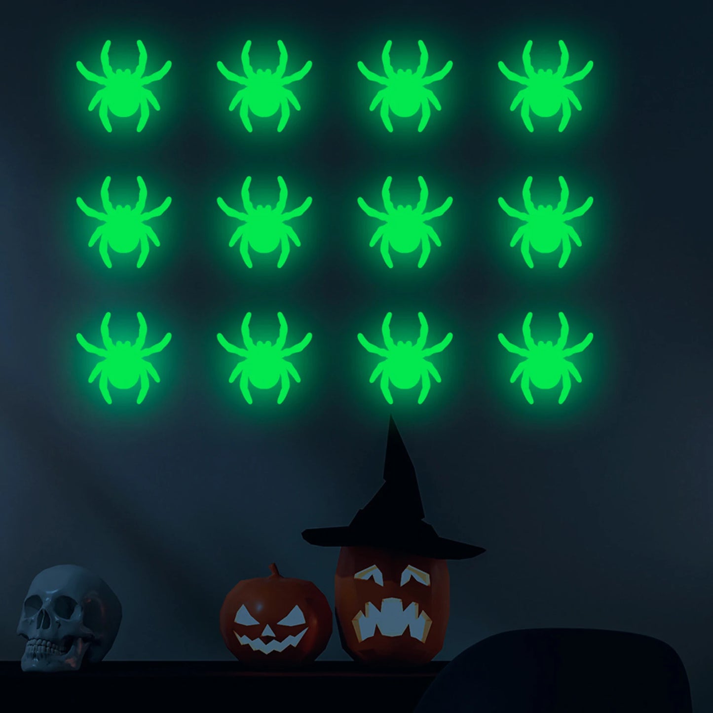 Halloween Luminous Wall Decals Glowing in the Dark Eyes Window Sticker for Halloween Decoration for Home Party Supplies