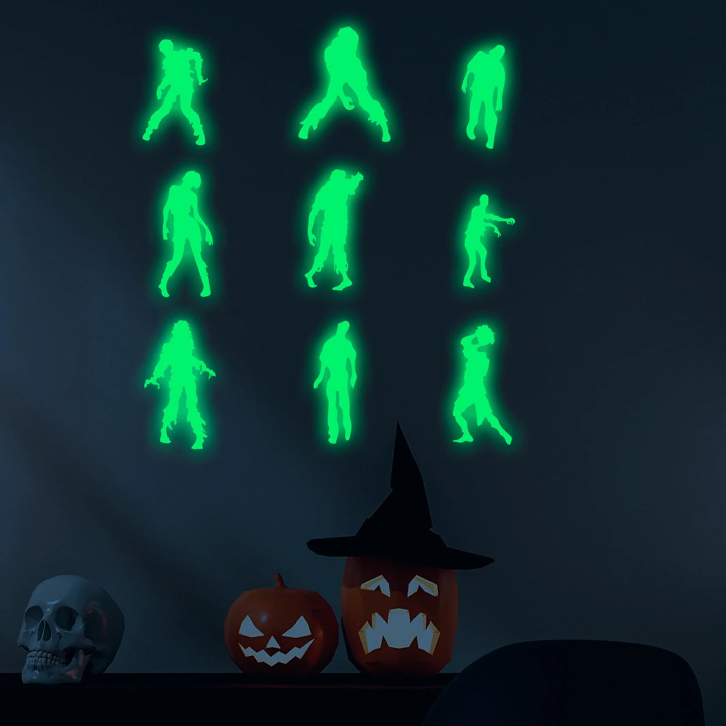 Halloween Luminous Wall Decals Glowing in the Dark Eyes Window Sticker for Halloween Decoration for Home Party Supplies